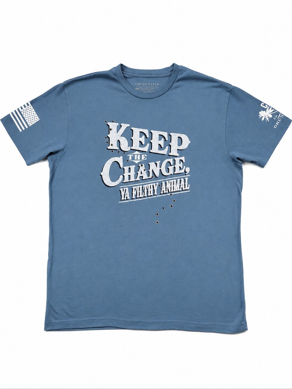 Grunt Style Home Alone Keep the Change Ya Filthy Animal Tee XL Blue